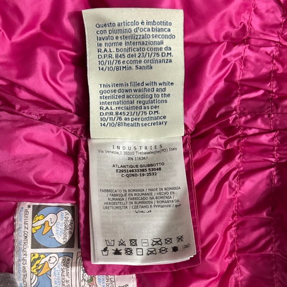 Moncler ATLANTIQUE GUIBOTTO Fuchsia Puffer Jacket 12-18 months - Picture 12 of 17